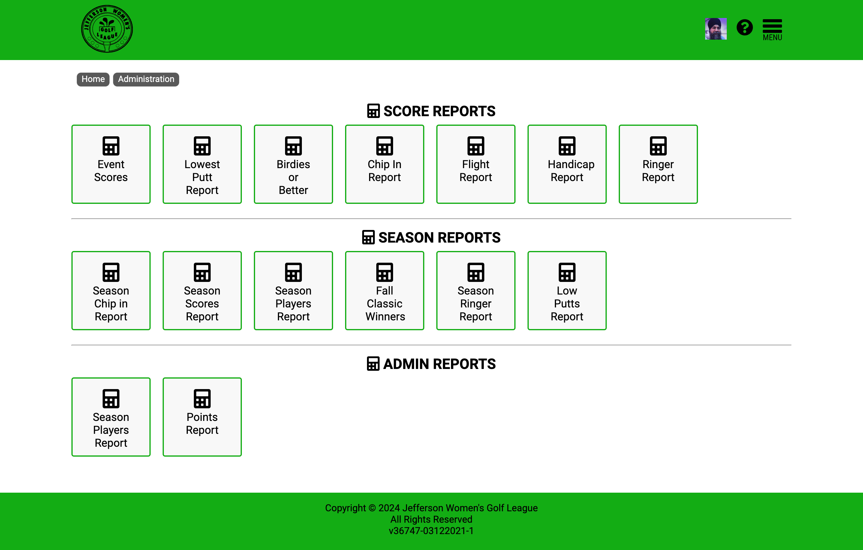 Golf League Application